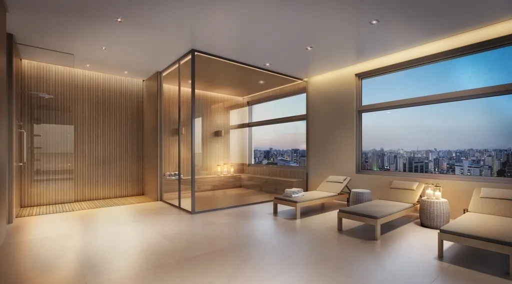 Imagem Os apartamentos são amplos e possuem 156m² com living integrado, 3 suítes, depósito privativo e ...