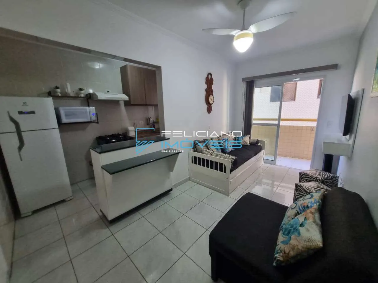 Imagem Apartamento com 1 quarto, Guilhermina, Praia Grande - R$ 355 mil, Cod: 7268