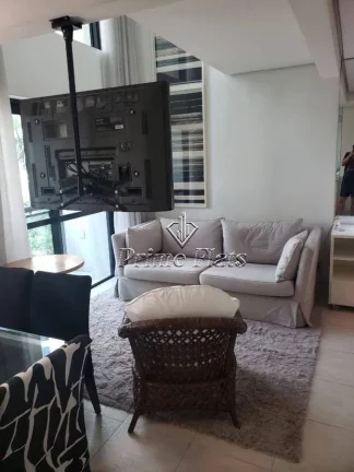 Imagem Flat disponível para venda no International Duplex Residence em Moema, com 70m², 2 dormitórios e 1 vaga