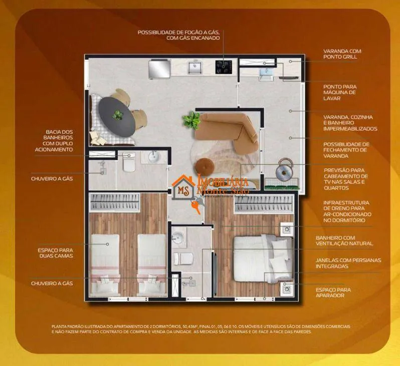 Imagem Apartamento Garden com 2 dormitórios à venda, 72 m² por R$ 566.178,86 - Picanco - Guarulhos/SP