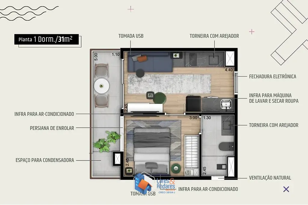 Foto do imóvel Apartamento à venda 1 Quarto 1 Suite 31M² Pinheiros São Paulo - SP em Rua Cunha Gago