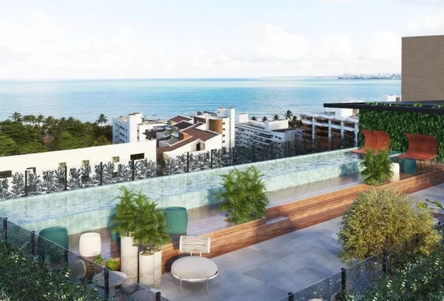 Imagem Apartamento com 1 dormitório à venda, 23 m² por R$ 329.978,00 - Ponta de Campina - Cabedelo/PB