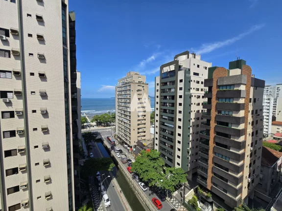 Imagem Apartamento em Aparecida, Santos/SP, 2 dormitórios + 1 reversivel 1 suíte 2 vagas vista mar
