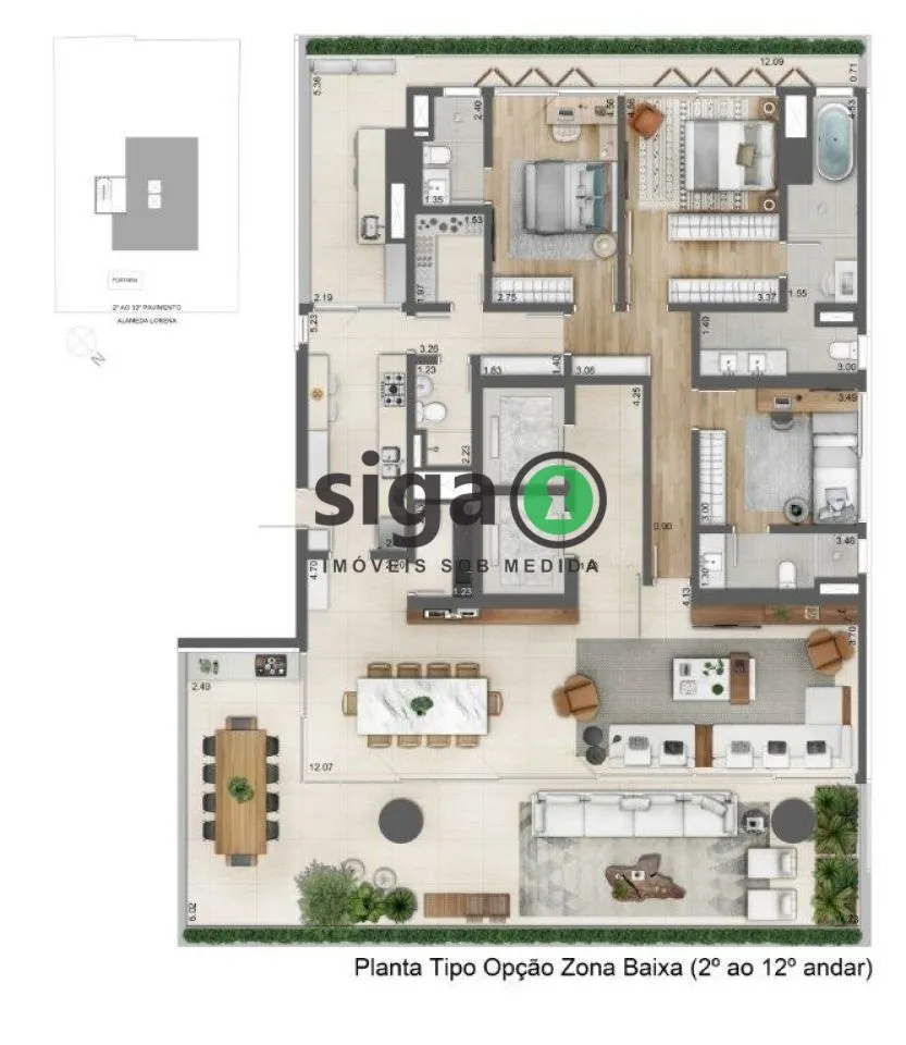 Imagem Apartamento Garden para venda no Jardim Paulista com 4 quartos
