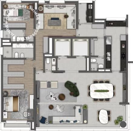 Imagem Apartamento Altíssimo Padrão à Venda em Moema do Ibirapuera Com 3 Suítes e 4 Vagas