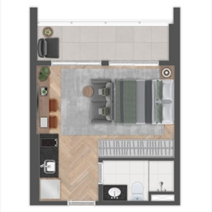 Imagem Apartamento com 1 Quarto à Venda, 27 m² em Jardim das Acácias - São Paulo