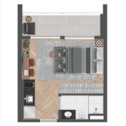Imagem Apartamento com 1 Quarto à Venda, 27 m² em Jardim das Acácias - São Paulo