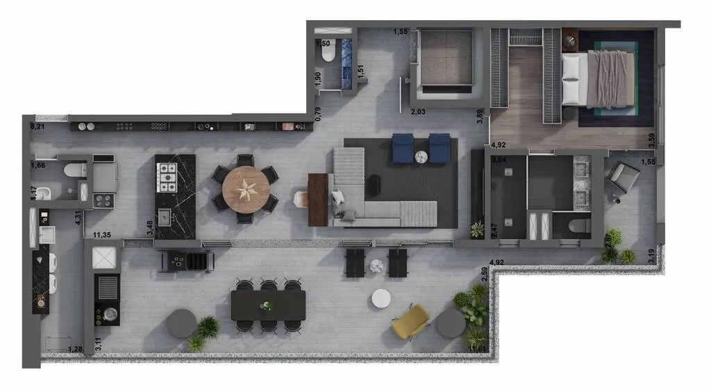 Imagem Arquitetura contemporânea nas alturas. De tirar o fôlego. São 36 andares e a melhor vista da cida...