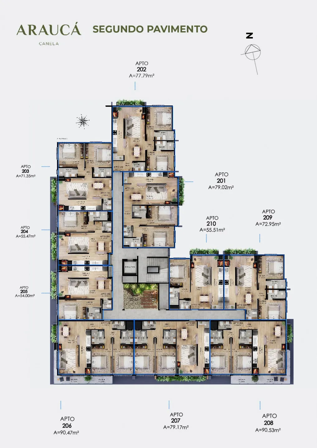 Imagem Apartamento à venda em Canela, Centro , com 2 quartos, 77.79m2