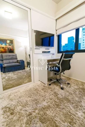 Imagem Flat disponível para venda no Ninety Hotel no Jardim Paulista, com 33m², 1 dormitório e 1 vaga