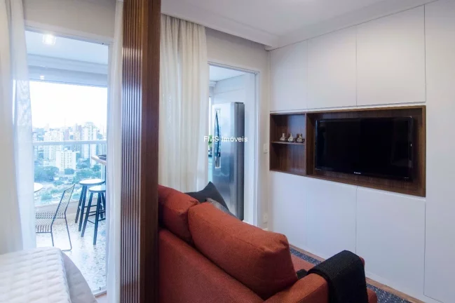 Foto do imóvel Apartamento para locação no Brooklin Paulista, com 1 suíte, 1 banheiros, 1 vaga, 35m²