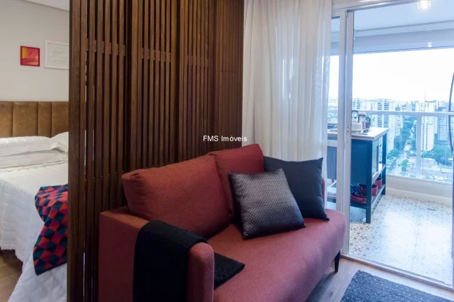 Imagem Apartamento para locação no Brooklin Paulista, com 1 suíte, 1 banheiros, 1 vaga, 35m²