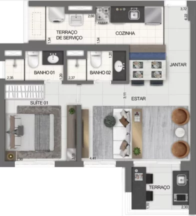 Imagem STUDIO RESIDENCIAL em São Paulo - SP, Ibirapuera