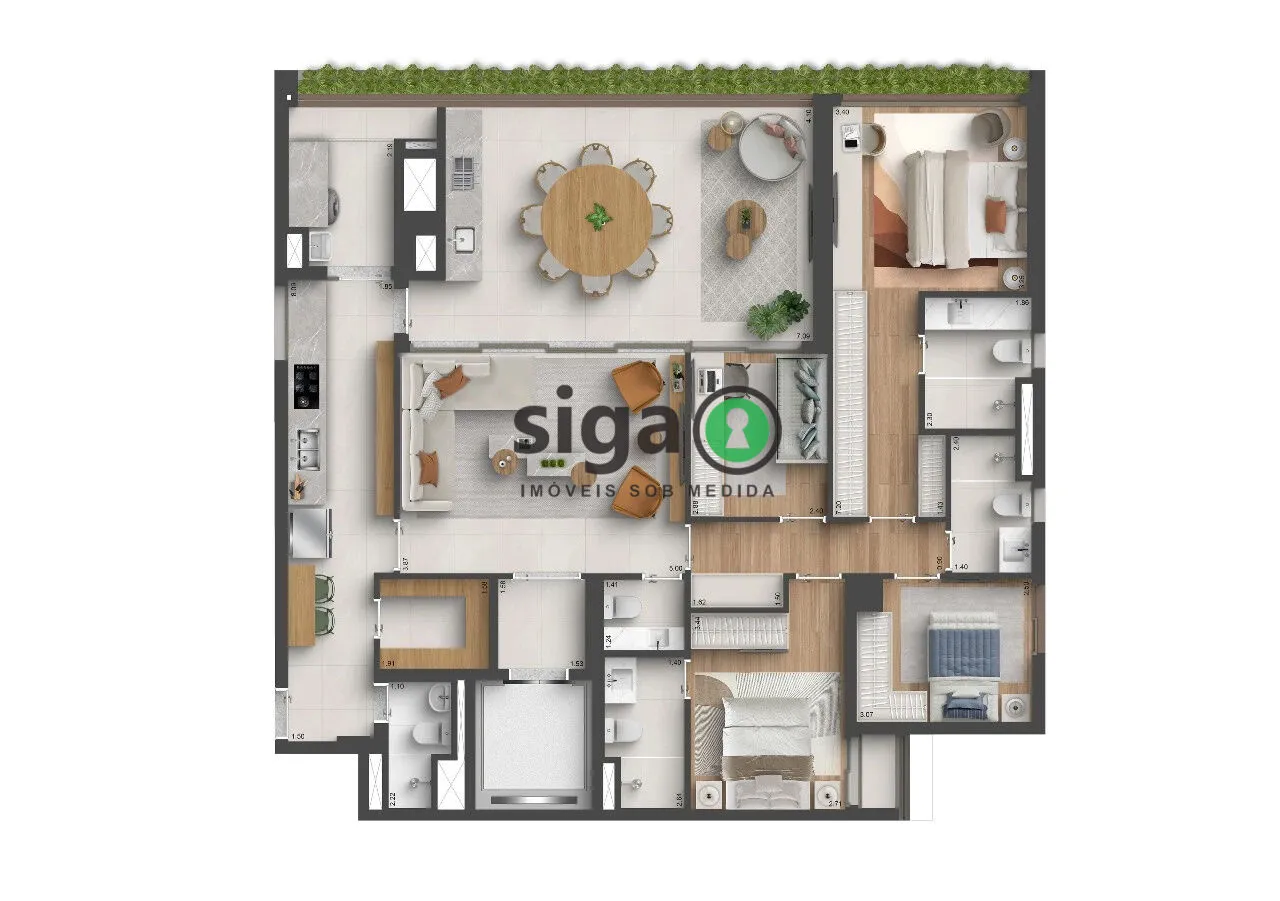 Imagem Apartamento Alto Padrão à Venda próximo ao Ibirapuera ? 3 ou 4 Suítes, Lazer de Resort