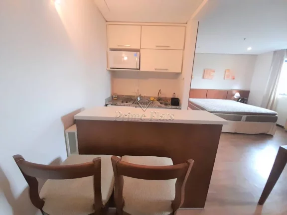 Imagem Flat disponível para venda no Meliá Jardim Europa no Itaim Bibi, com 29m², 1 dormitório e 1 vaga