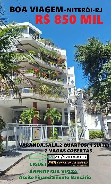 Foto do imóvel Apartamento com 2 Quartos à Venda, 80 m² em Rua Roberto Rowley Mendes, 230 - Boa Viagem, Niterói - RJ