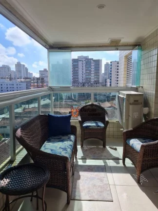 Imagem Apartamento com 1 dormitório à venda, 56 m² por R$ 360.000 - Vila Guilhermina - Praia Grande/SP