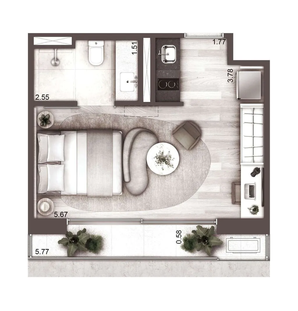 Imagem Apartamento a venda com 2 quartos em Higienópolis São Paulo SP, apartment in São Paulo Brazil, apartamento studio em Higienopolis São Paulo sp