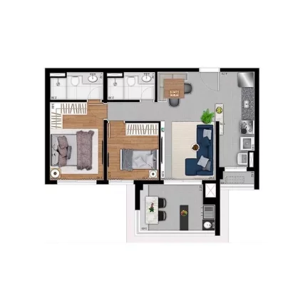 Imagem ASTRAL SAÚDE - TECNISA - Studio 30m² (NR), excelente localização, próximo à Estação Saúde do Metrô!
