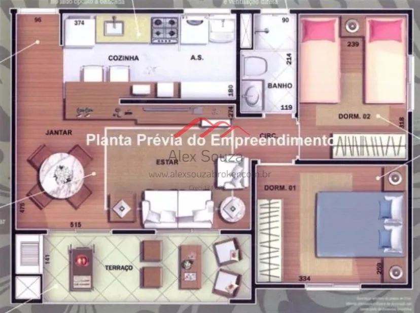Imagem Apartamento para Venda em Hortolândia, Vila São Francisco, 2 dormitórios, 1 banheiro, 1 vaga