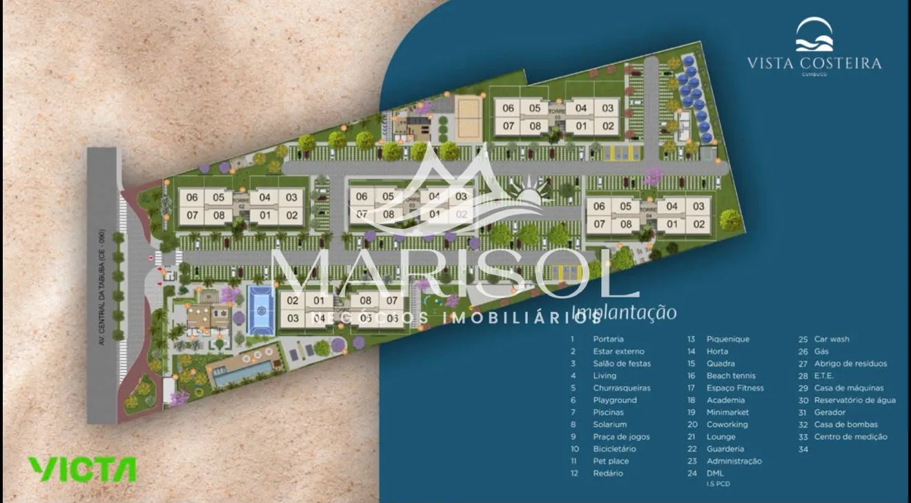 Imagem Apartamento de 2 quartos, 49m² no bairro Praia de Cumbuco, em Caucaia