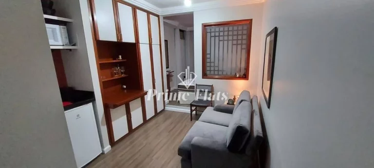Imagem Flat disponível para locação no Flat Poeta Drummond, com 28m², 1 dormitório e 1 vaga de garagem