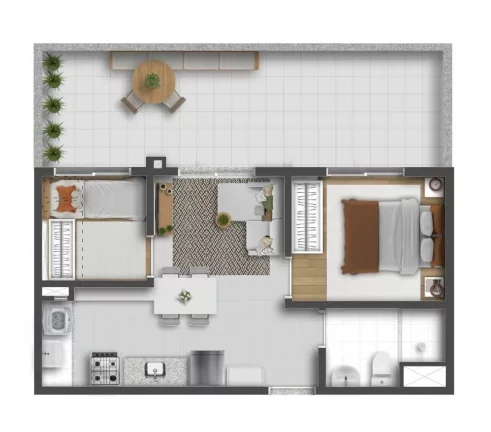 Imagem GO BOSQUE MAIA - ARQUIPLAN - Aptos de 37m², excelente localização, próximo ao Parque Bosque Maia!!
