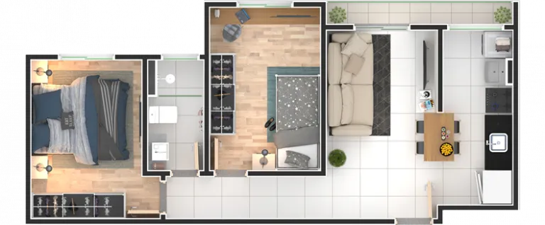 Imagem Apartamento com 2 Quartos à Venda, 48 m² em Vila Oliveira - Mogi das Cruzes