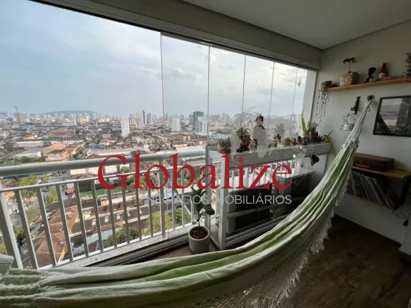 Imagem Apartamento à venda no bairro da Vila Mathias em Santos por R$ 450.000,00 - Prédio com lazer e portaria 24hrs