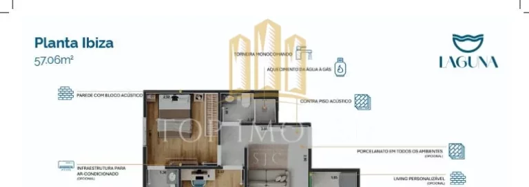 Imagem Lançamento 2 quartos com suíte na Zona Norte de São José dos Campos