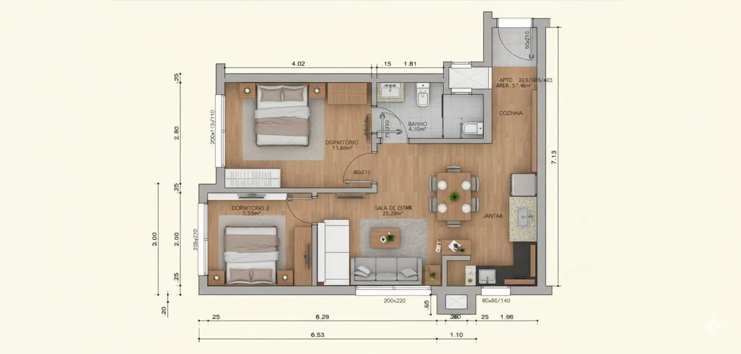 Imagem Apartamento à venda em Gramado, Floresta, com 2 quartos, 131.05m2