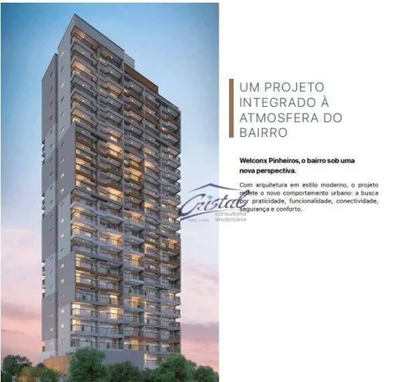 Imagem Apartamento com 1 dormitório à venda, 31 m² por R$ 495.000,00 - Pinheiros - São Paulo/SP