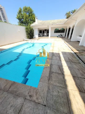 Imagem casa térrea, 1400 m2 terreno, construção 500 m2, 04 St, Piscina, Quadra