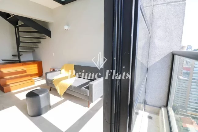 Imagem Flat disponível para locação no Condomínio Edifício Urbano Duplex na Vila Nova Conceição, com 50m², 1 dormitório e 1 vaga de garagem
