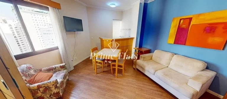 Imagem Flat disponível para venda no Hotel Hampton Park, com 31m², 1 dormitório e 1 vaga