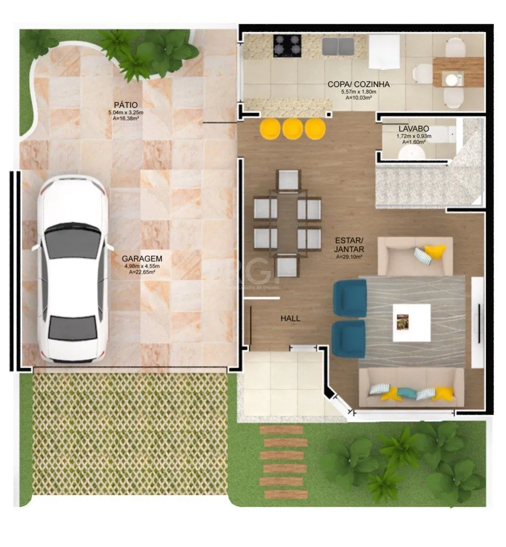 Imagem Casa Condominio para Venda - 195m², 3 dormitórios, sendo 1 suites, 2 vagas - Tristeza