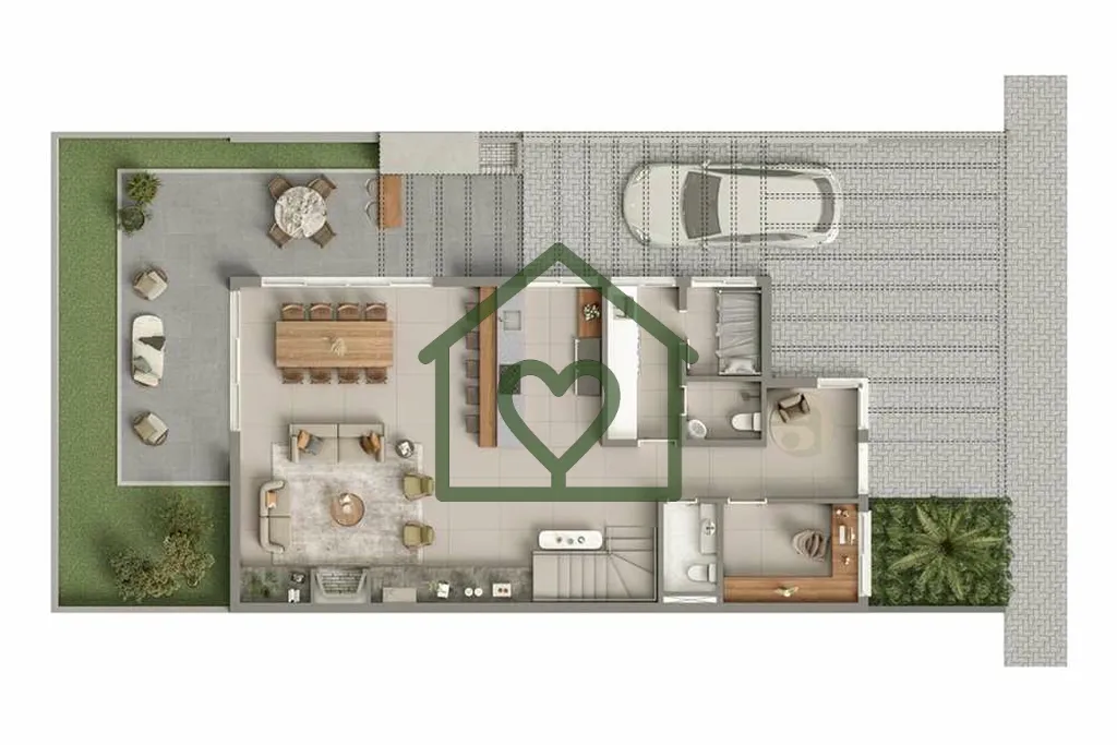 Imagem Já pensou em morar na única Casa de Alto Padrão em Condomínio Fechado disponível no bairro Petr...