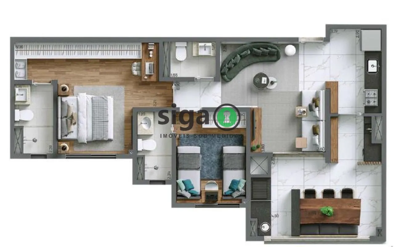 Imagem Apartamento à venda 2 Suítes, 1 vaga, 72m², Ipiranga-SP
