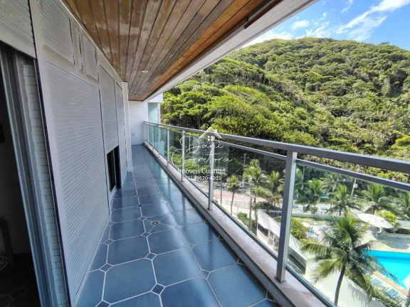 Imagem Apartamento com vista para o mar e lazer, 3 quartos com suíte e 2 vagas na Pitangueiras, Guarujá-SP - 165m² de área.