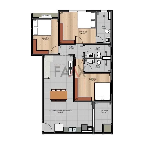 Imagem Apartamento à venda no vista do lago em Guarapuava - PR