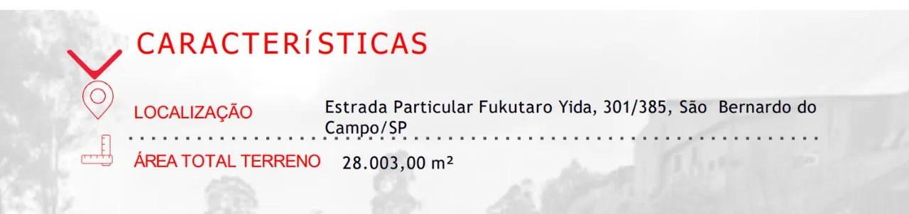 Imagem Terreno para venda ou locação em São Bernardo do Campo-SP, bairro Cooperativa, 28.003,00 m² de área. Aproveite já!