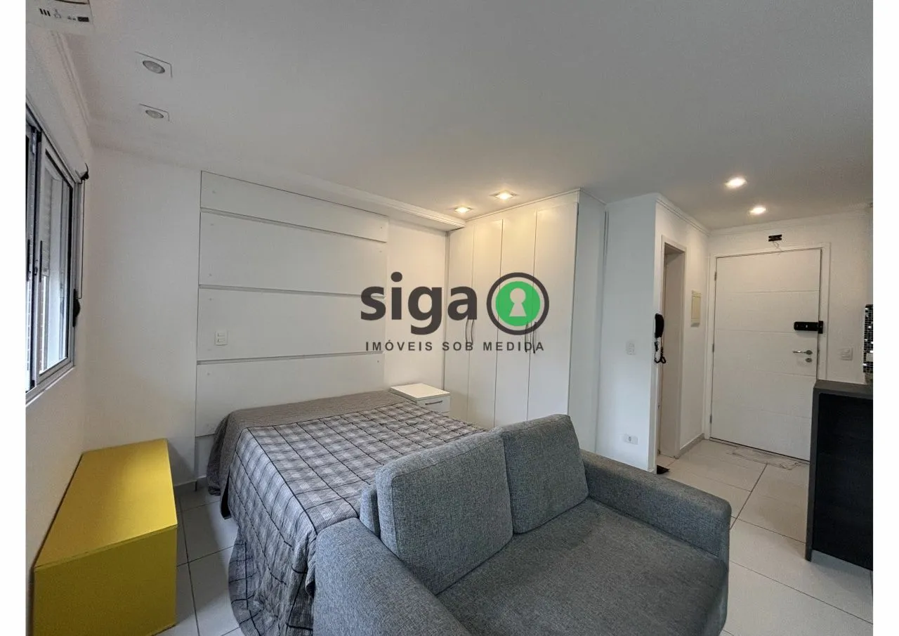Imagem Studio mobibiliado de 33m², locação por R$ 3.197,00 - Panamby - São Paulo/SP