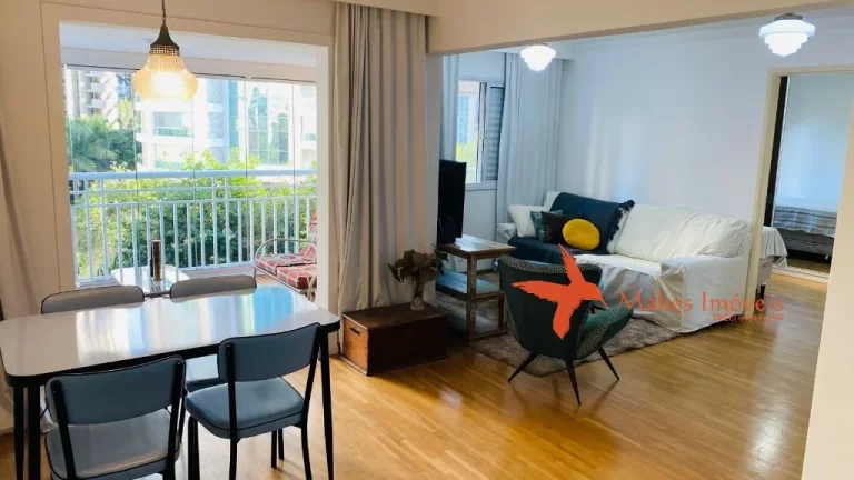 Imagem Apartamento mobiliado para locação na Consolação, São Paulo-SP: 2 quartos, 1 suíte, 2 salas, 1 banheiro, 1 vaga, 80m². Encontre seu novo lar!