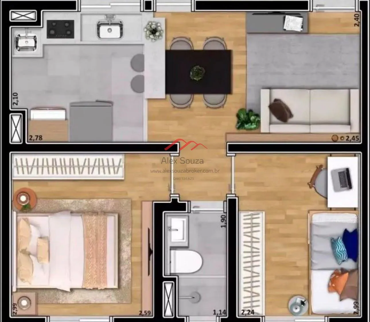 Imagem Apartamento para Venda em Hortolândia, Parque Orestes Ôngaro, 2 dormitórios, 1 banheiro, 1 vaga