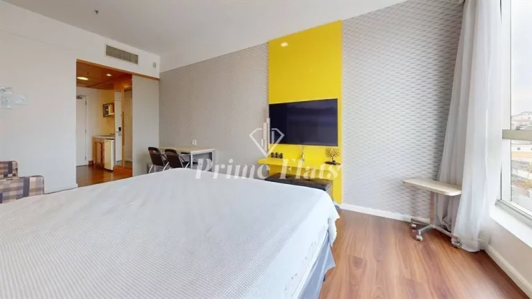 Imagem Flat disponível para locação no Wyndham Garden Convention Nortel, com 35m², 1 dormitório e 1 vaga de garagem