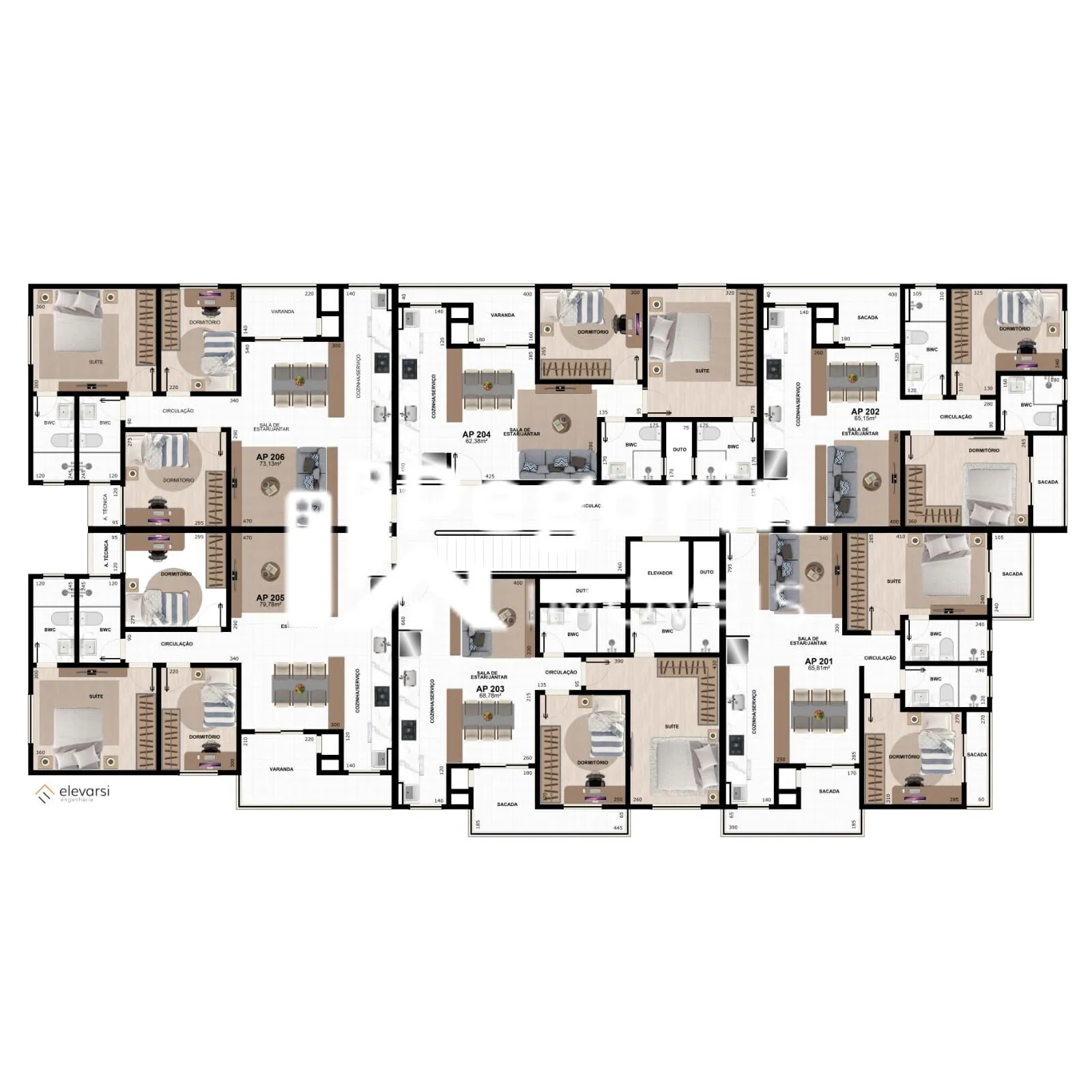 Imagem Apartamento à venda em Pinhais, Centro, com 3 quartos, 73,45m²