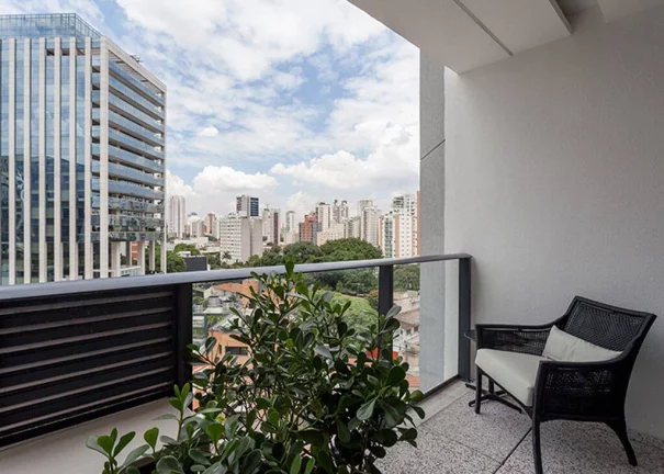 Imagem Flat para aluguel possui 35 metros quadrados com 1 quarto em Vila Olímpia