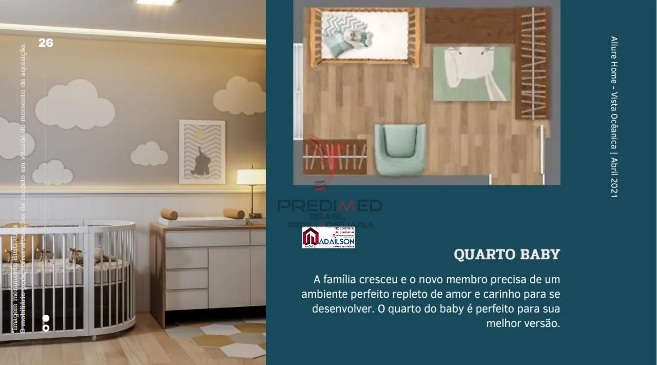 Imagem Allure Home Residence Apto 2 dorm com um suíte Barreiros - São José/SC