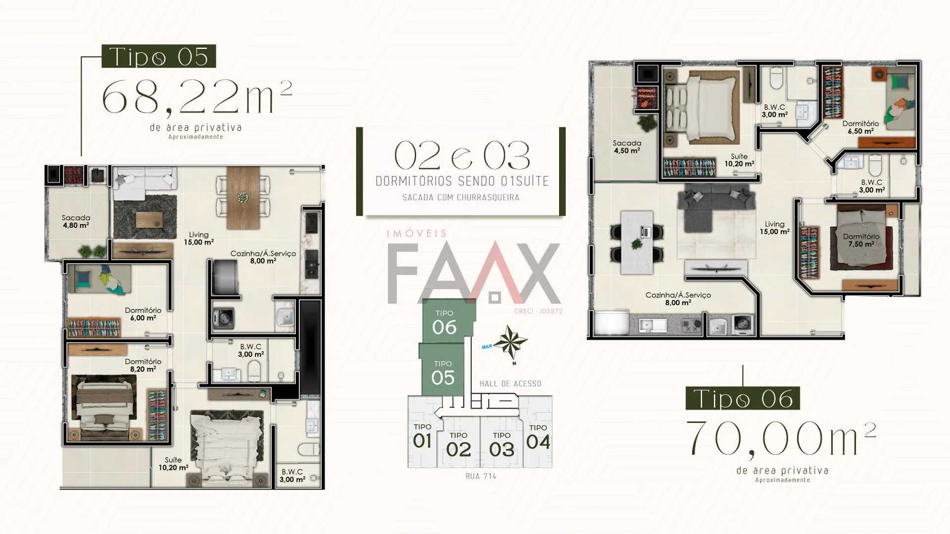 Imagem Excelentes apartamentos a venda em Itapema-SC, proximo ao mar