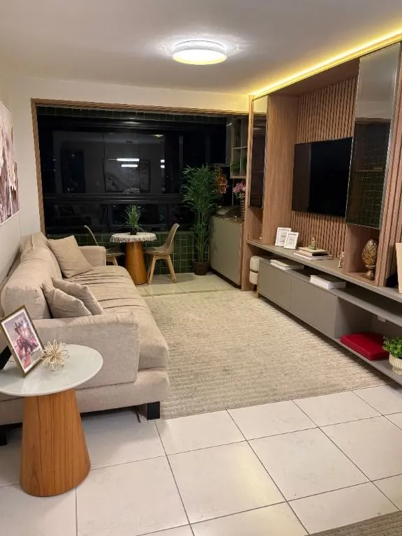 Imagem Apartamento com 98 m², vista mar, 3 quartos, mobiliado, 2 vagas e lazer completo em Manaíra, próximo à praia.
